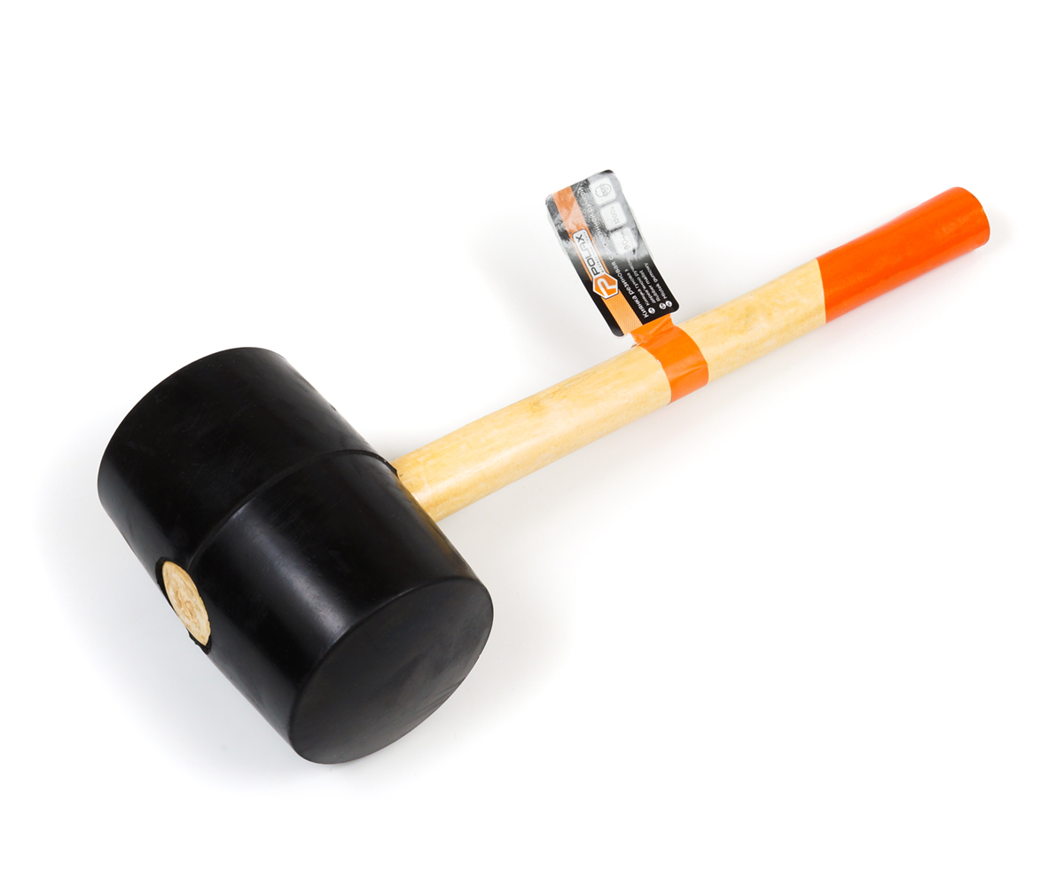 Киянка гумова з дерев'яною ручкою 90 мм 1200 г, Polax